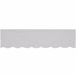 Minerva 60mm Nylon Lace Trim White - per metre