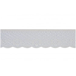 Minerva 60mm Nylon Lace Trim Cream - per metre