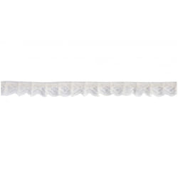 Minerva 17mm Nylon Lace Trim Cream - per metre