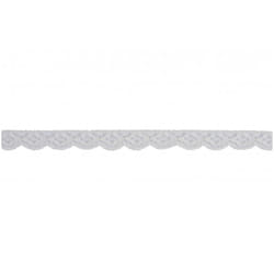 Minerva 17mm Nylon Gathered Lace Trim Cream - per metre