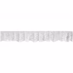 Minerva 35mm Nylon Lace Trim White - per metre