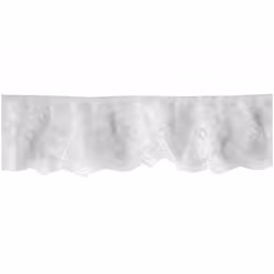Minerva 70mm Nylon Lace Trim White - per metre