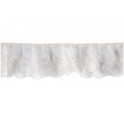 Minerva 70mm Nylon Lace Trim Cream - per metre