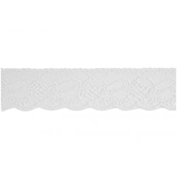 Minerva 57mm Nylon Lace Trim White - per metre