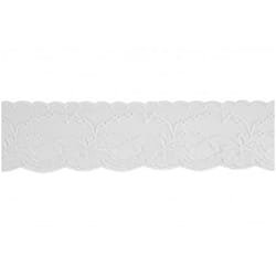 Minerva 60mm Nylon Lace Trim White - per metre