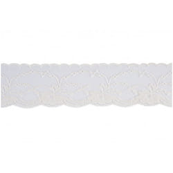 Minerva 60mm Nylon Lace Trim Cream - per metre