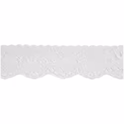 Minerva 73mm Nylon Lace Trim White - per metre