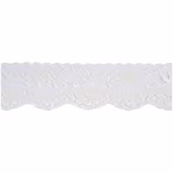 Minerva 73mm Nylon Lace Trim Cream - per metre