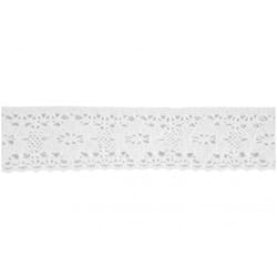 Minerva 50mm Cotton Lace Trim White - per metre
