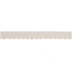 Minerva 26mm Cotton Lace Trim Cream - per metre
