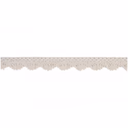Minerva 23mm Cotton Lace Trim Cream - per metre