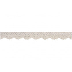 Minerva 23mm Cotton Lace Trim Cream - per metre