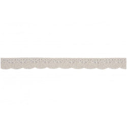 Minerva 20mm Cotton Lace Trim Cream - per metre
