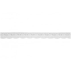 Minerva 20mm Cotton Lace Trim White - per metre