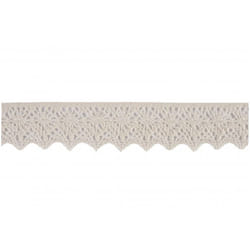 Minerva 50mm Cotton Lace Trim Cream - per metre