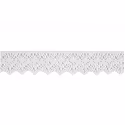 Minerva 50mm Cotton Lace Trim White - per metre