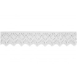 Minerva 50mm Cotton Lace Trim White - per metre