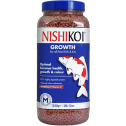 Nishikoi Growth Complete Food for Koi and Pond Fish - Medium Pellets - 1250g