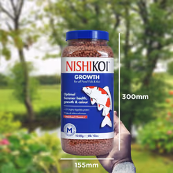 Nishikoi Growth Complete Food for Koi and Pond Fish - Medium Pellets - 1250g