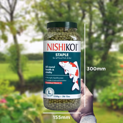 Nishikoi Staple Complete Food for Koi and Pond Fish - Large Pellets - 1250g