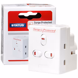 3 Way Multi Plug Adapter | UK 3 Pin Multi Plug Adaptor | Individually Switched Fuse | S3WASPSCX2