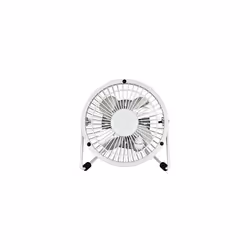 Status 4" Mini USB Powered Desk Fan - White Metal Finish, SUSBWHWFAN1PKB4