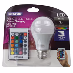 LED GLS ES Colour Changing Light Bulb 3w 7265613