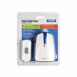 Status Battery Operated Door Chime with Strobe - White