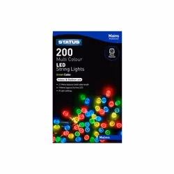 The Status Malmo 200 LED String Lights give you a 21m cable with 200 Red Green Blue & Yellow LED lights. There ...