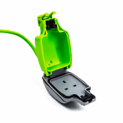 1 Socket Extension Lead | 5m Green Waterproof Extension Cable |13 amp Weatherproof Extension Socket | 1W5M13AIP54S6