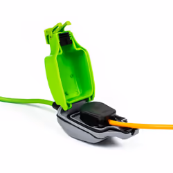 1 Socket Extension Lead | 5m Green Waterproof Extension Cable |13 amp Weatherproof Extension Socket | 1W5M13AIP54S6