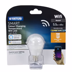 Status Smart Alexa Google Assistant Dimmable 5.5w Cool | Warm | DayLight SES LED Lamp 6123292