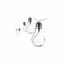 Queenstown Solar Light String / 10 Clear Multi Colour Outdoor Garden Light Bulbs with 2 Functions / 5 LED's per Light Bulb / 3.8 Meters Cable