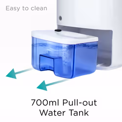 Dehumidifier for Home, 700ml Small Portable Dehumidifier for Bedroom, Bathroom and for Drying Clothes | Ultra-Quiet Electric Dehumidifier | White |