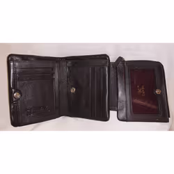 men leather trifoid wallet purse brown luxury