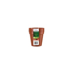 4" Pack Of 5 Plastic Flower Pots - Stewarts Flower Pot Pack 4" Plant Pots Planters Gardening Garden Accessory
