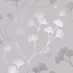 Holden Decor Glistening Ginkgo Grey Silver Wallpaper 12700