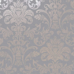 Holden Decor Glistening Damask Grey Rose Gold Wallpaper 12712