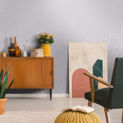 Holden Decor Terrazzo Grey Silver Wallpaper