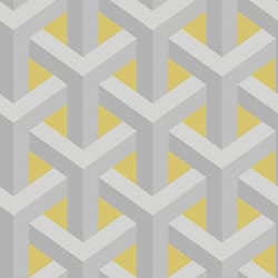 Holden Decor Glistening Trident Geo Grey Yellow Wallpaper 12811