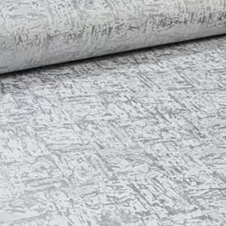 Metallic Silver Grey Plain Industrial Concrete Stone Effect Wallpaper