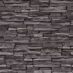 Thornton Wallpaper Holden DÃ©cor 3D Slate Brick Effect Black Charcoal Modern
