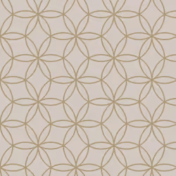 Geometric Beige Metallic Gold Circular Holden Diso Feature Wallpaper