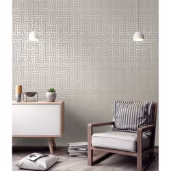 Holden Decor Glistening Maze Taupe Wallpaper 12911