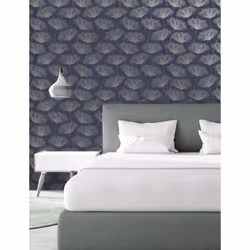 Holden Decor Glistening Fleur Navy Wallpaper 12922