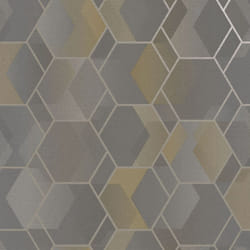 Holden Decor Asik Geo Grey Yellow Wallpaper 13002
