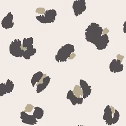 Cream Large Leopard Spot Wallpaper Holden Animal Print Black Gold Metallic