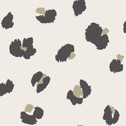 Cream Large Leopard Spot Wallpaper Holden Animal Print Black Gold Metallic