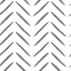 DUTCH WALLCOVERINGS Wallpaper Chevron Black and White Wall Covering Panel
