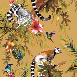 DUTCH WALLCOVERINGS Wallpaper Lemur Ochre Wall Covering Wallpaper Panel Sheet
